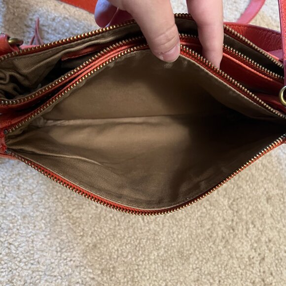 Lucky Brand Fringe Crossbody, Burnt Orange - Picture 7 of 8